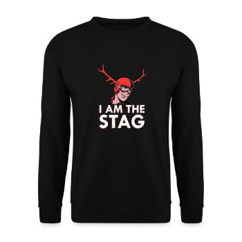 I Am The Stag - Unisex Pullover - Schwarz - Vorne - Alina (178cm) & Michal (187cm)