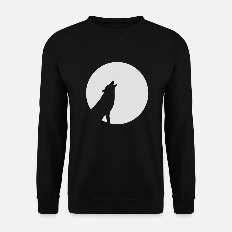 Wolf - Unisex Pullover - Schwarz