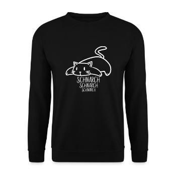 Funny cats shirt gift - Unisex Sweatshirt - black - Front - Alina (178cm) & Michal (187cm)