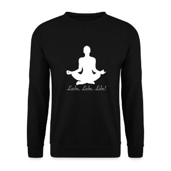 Yoga Meditation Joie de vivre Shirt Gift - Unisex Sweatshirt - black - Front - Alina (178cm) & Michal (187cm)
