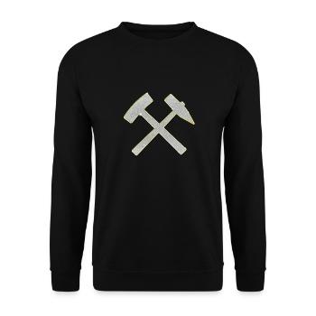 Good luck! Logo Mallet and Iron Jewelry Bling - Unisex Sweatshirt - black - Front - Alina (178cm) & Michal (187cm)