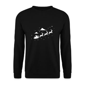Santa Claus - Unisex Pullover - Schwarz - Vorne - Alina (178cm) & Michal (187cm)