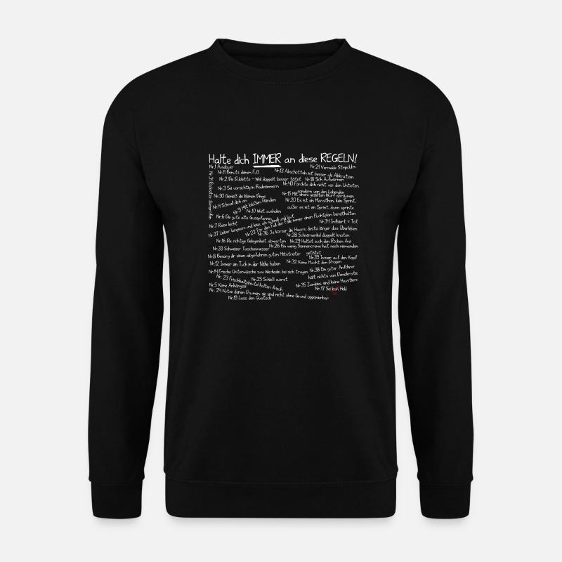 2.0 Version Zombie Survival Regeln - Unisex Pullover - Schwarz