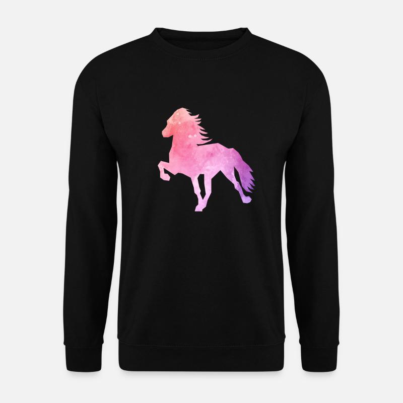 Islandpferd Watercolor - Unisex Pullover - Schwarz