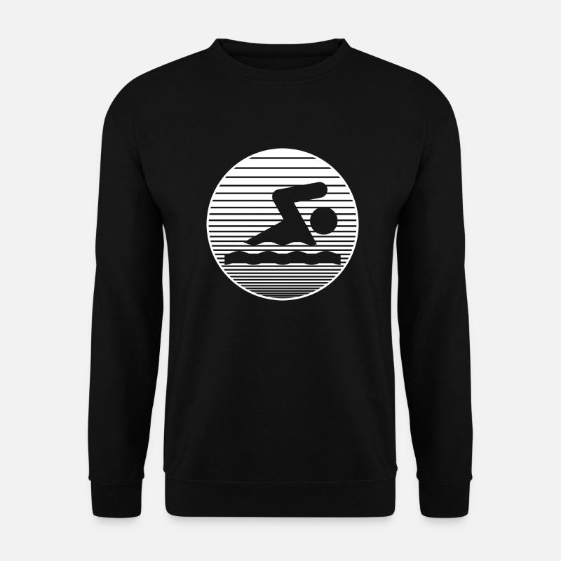 Schwimmen - Unisex Pullover - Schwarz