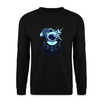 L’astronaute spatial monde ciel cosmos cadeau - Sweat-shirt Unisexe - noir - Devant - Alina (178cm) & Michal (187cm)