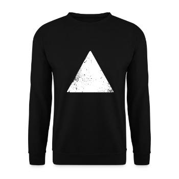 dreieck hipster form - Unisex Pullover - Schwarz - Vorne - Alina (178cm) & Michal (187cm)