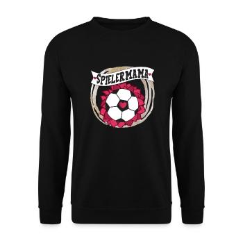 Spielermama football love heart - Unisex Sweatshirt - black - Front - Alina (178cm) & Michal (187cm)