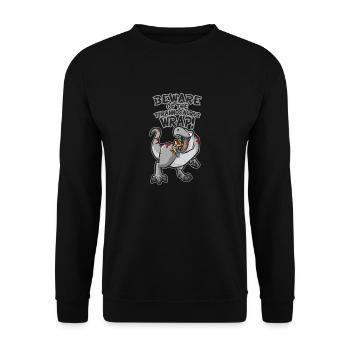 T-Wraps T-Rex Dinosaur Taco Tortilla Wrap - Unisex Sweatshirt - black - Front - Alina (178cm) & Michal (187cm)