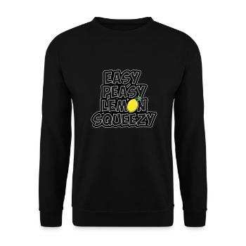 Easy peasy lemon squeezy - Gaming saying - Unisex Sweatshirt - black - Front - Alina (178cm) & Michal (187cm)