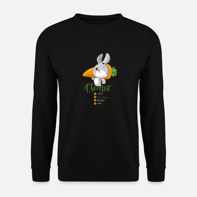 checklist : Hip hopp rabbit - Sweat-shirt Unisexe - noir