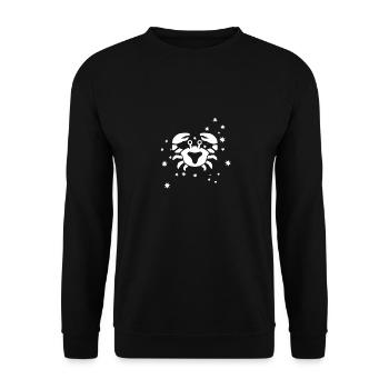 Sternzeichen Krebs - Unisex Pullover - Schwarz - Vorne - Alina (178cm) & Michal (187cm)