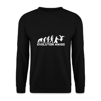 EVOLUTION AIKIDO - Unisex Sweatshirt - black - Front - Alina (178cm) & Michal (187cm)