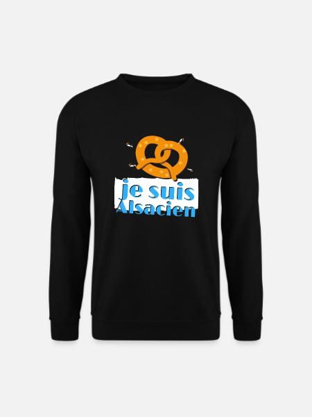 je suis alsacien strasbourg colmar mulhouse cadeau - Sweat-shirt Unisexe - noir