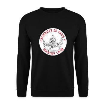 Universität von Paris 5 - Unisex Pullover - Schwarz - Vorne - Alina (178cm) & Michal (187cm)