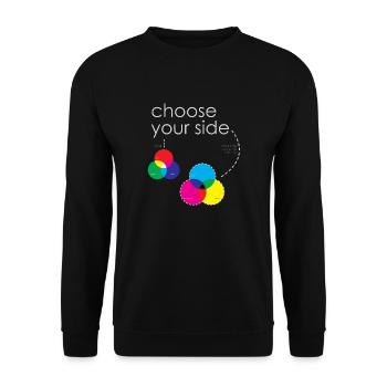 systèmes de couleur - Sweat-shirt Unisexe - noir - Devant - Alina (178cm) & Michal (187cm)