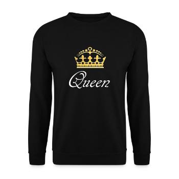 Queen T-Shirt - Sweat-shirt Unisexe - noir - Devant - Alina (178cm) & Michal (187cm)