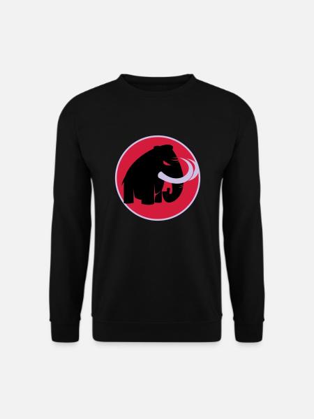 angry mammoth böses Mammut - Unisex Pullover - Schwarz