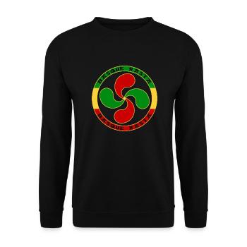 rasta Baskenquer - Unisex Pullover - Schwarz - Vorne - Alina (178cm) & Michal (187cm)
