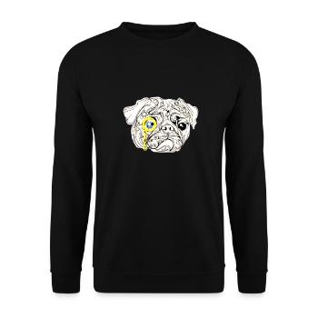 Hund - Unisex Pullover - Schwarz - Vorne - Alina (178cm) & Michal (187cm)