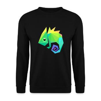chameleon - Unisex Sweatshirt - black - Front - Alina (178cm) & Michal (187cm)