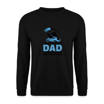 Kitesurfing Kitesurf Dad Gift for the daddy - Unisex Sweatshirt - black - Front - Alina (178cm) & Michal (187cm)