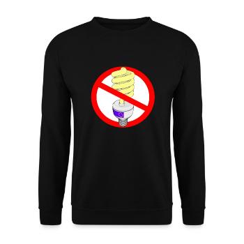 energy saving lamp - Unisex Sweatshirt - black - Front - Alina (178cm) & Michal (187cm)