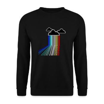 rainbow cloud - Unisex Pullover - Schwarz - Vorne - Alina (178cm) & Michal (187cm)