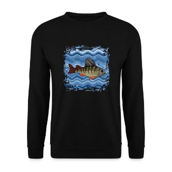 poisson - Sweat-shirt Unisexe - noir - Devant - Alina (178cm) & Michal (187cm)
