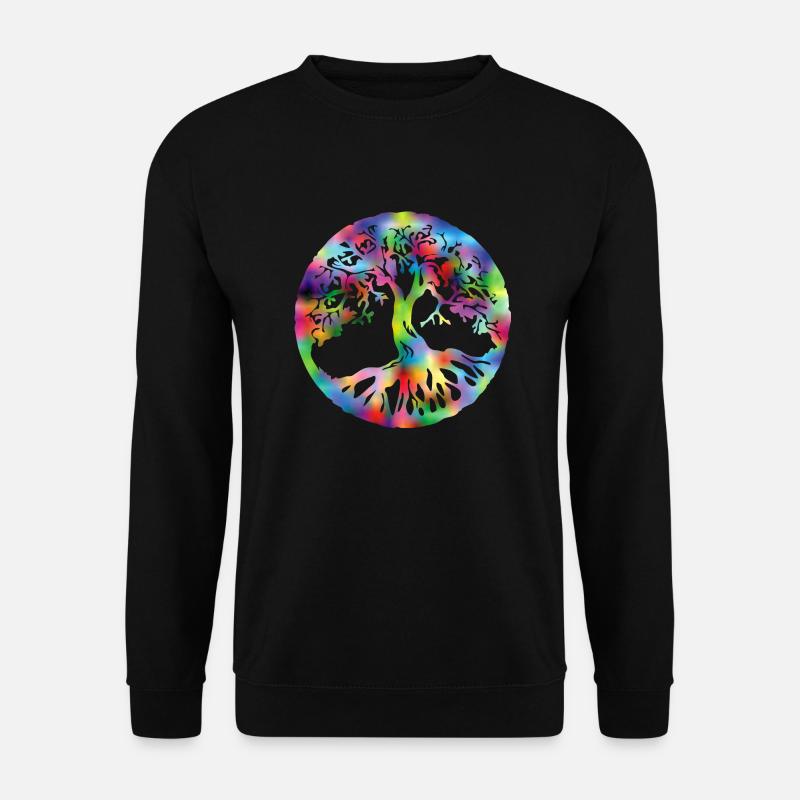 Lebensbaum bunt - Unisex Pullover - Schwarz