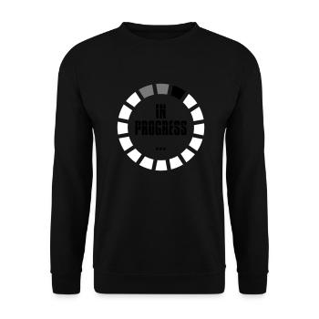 in progress loading sign ring circle loading becomes a - Unisex Sweatshirt - black - Front - Alina (178cm) & Michal (187cm)