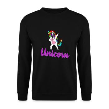 Licorne Licorne - Sweat-shirt Unisexe - noir - Devant - Alina (178cm) & Michal (187cm)