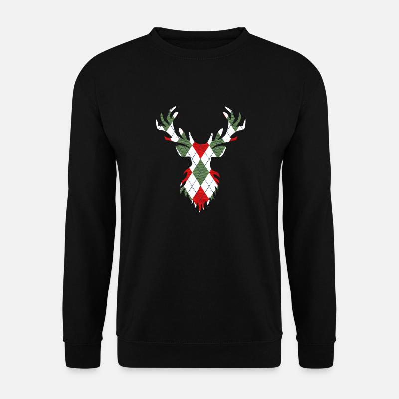 Double exposure deer - Unisex Sweatshirt - black