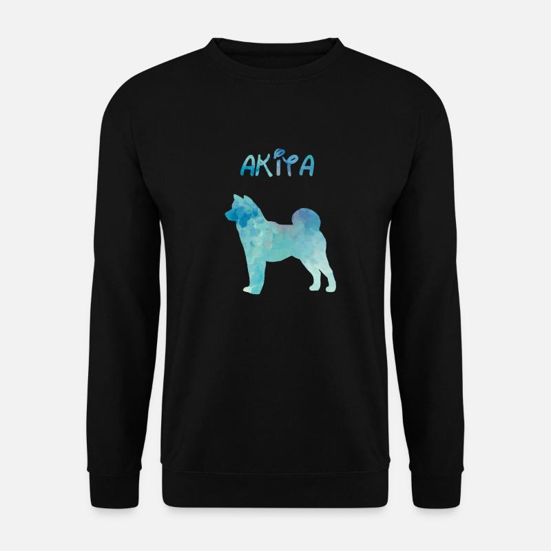 Akita in Aquarell - Unisex Pullover - Schwarz