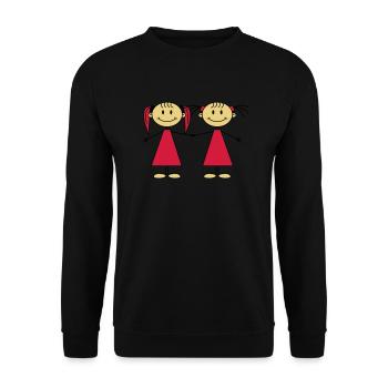 Best Friends Girls - Unisex Sweatshirt - black - Front - Alina (178cm) & Michal (187cm)