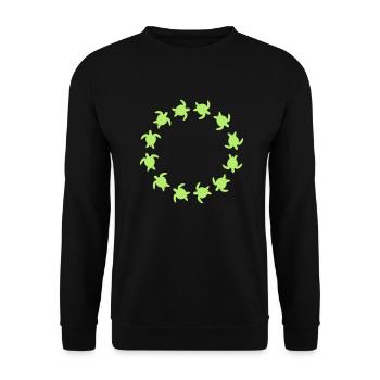 circle ring round little children babys boy sweet ni - Unisex Sweatshirt - black - Front - Alina (178cm) & Michal (187cm)
