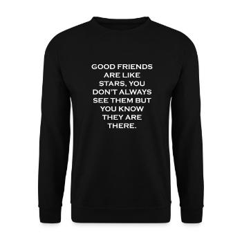 Best Friends Beste Freunde Geschenkidee Shirts - Unisex Pullover - Schwarz - Vorne - Alina (178cm) & Michal (187cm)