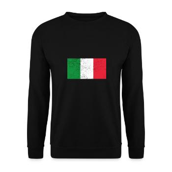 Italy flag national colors gift - Unisex Sweatshirt - black - Front - Alina (178cm) & Michal (187cm)
