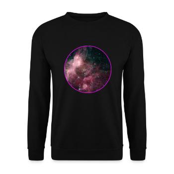 Galaxy - Space - Stars - Cosmic - Art - Universe - Unisex Sweatshirt - black - Front - Alina (178cm) & Michal (187cm)