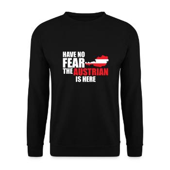 Austria - Unisex Sweatshirt - black - Front - Alina (178cm) & Michal (187cm)