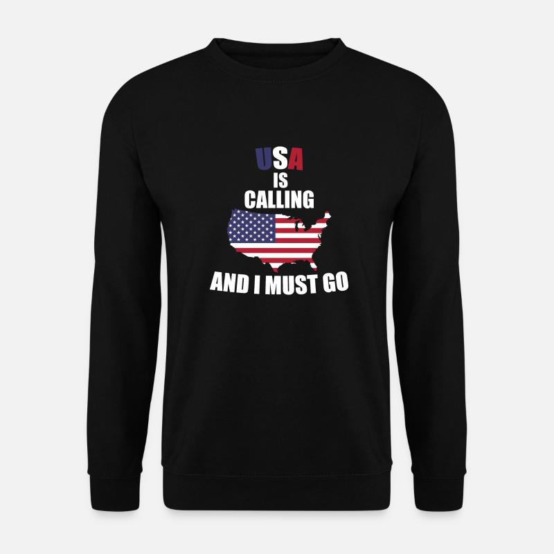 USA - Unisex Pullover - Schwarz