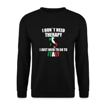 Italie - Sweat-shirt Unisexe - noir - Devant - Alina (178cm) & Michal (187cm)