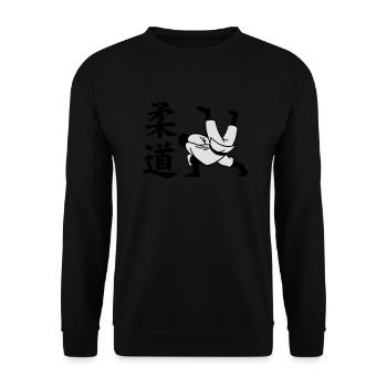 judo - Sweat-shirt Unisexe - noir - Devant - Alina (178cm) & Michal (187cm)