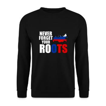 Russland - Unisex Pullover - Schwarz - Vorne - Alina (178cm) & Michal (187cm)