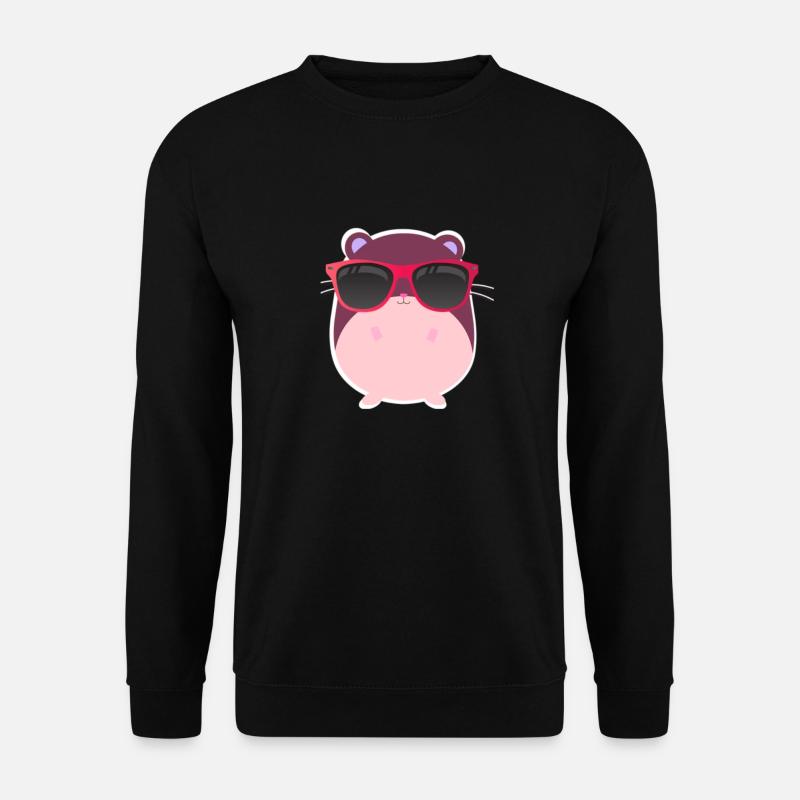 Cooler Hamster kawaii lustiges Nagetier - Unisex Pullover - Schwarz