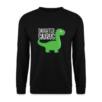 Daughter Saurus Funny Gift - Sweat-shirt Unisexe - noir - Devant - Alina (178cm) & Michal (187cm)