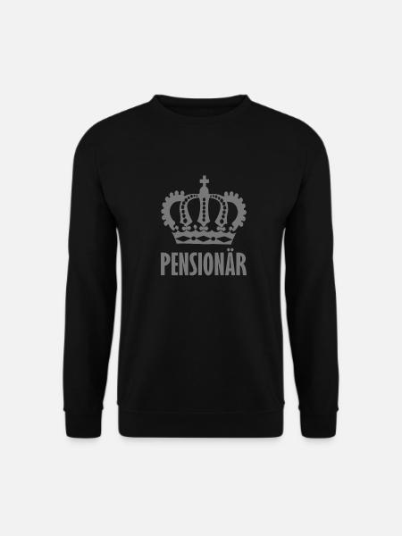 Pensionierung Spruch Krone Witzig silber Rente - Unisex Pullover - Schwarz