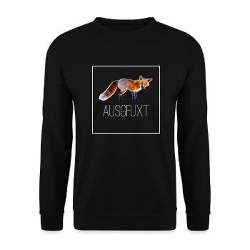 ausgfuxt - Unisex Pullover - Schwarz - Vorne - Alina (178cm) & Michal (187cm)