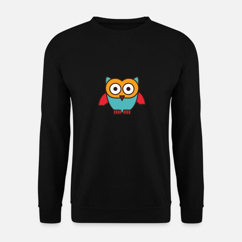 Owls Design - Cute Owl - Unisex Sweatshirt - black