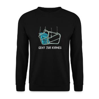 Fairground Carousel Goes to the fair - Unisex Sweatshirt - black - Front - Alina (178cm) & Michal (187cm)